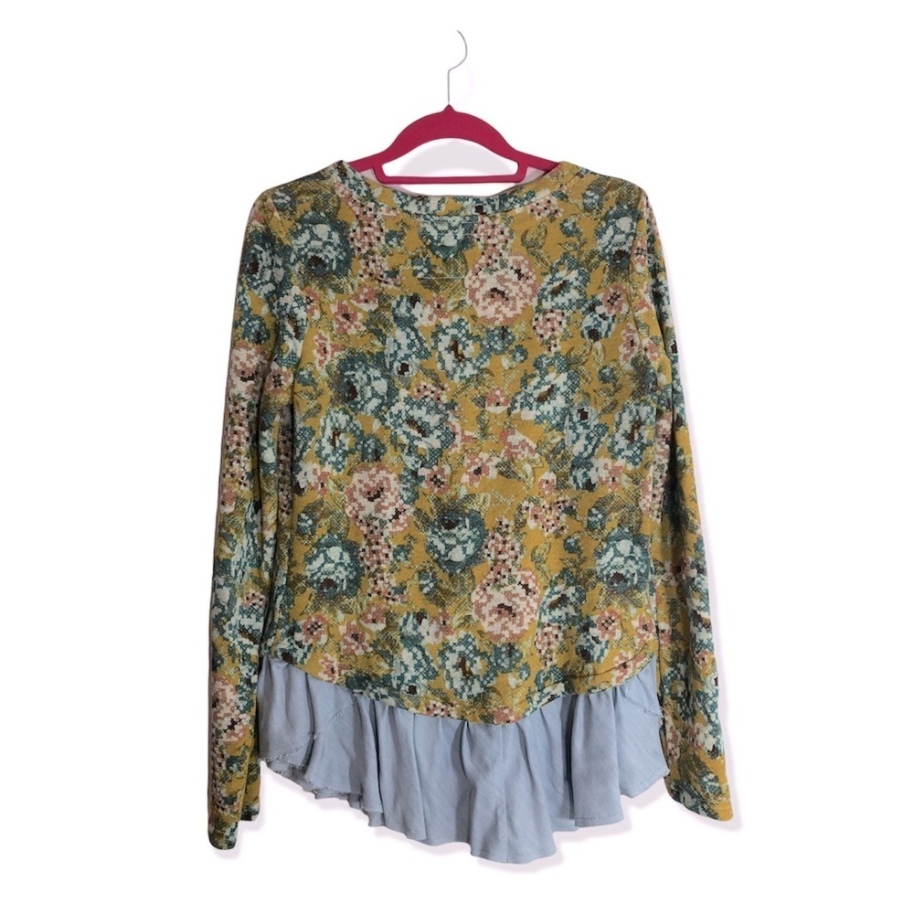 Anthropologie Lilka Goldenrod Blouse | Longsleeve Tee - Picture 5 of 5